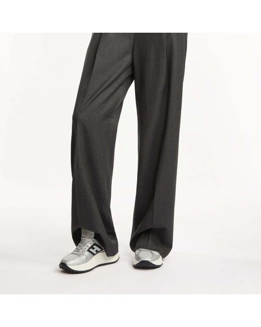 Hogan White H669 Side Logo Patch Low-Top Sneakers