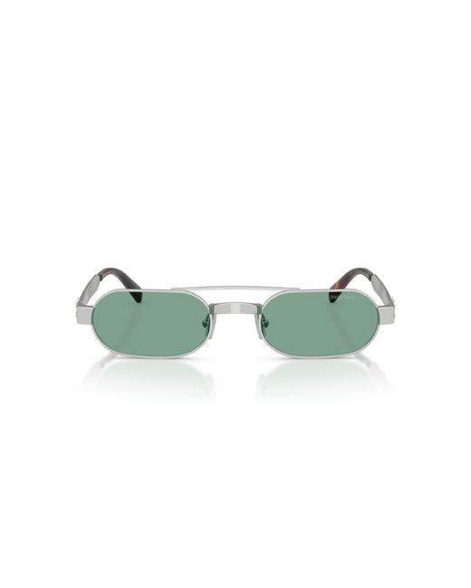 Miu Miu Green Eyewear Envie Geometric Frame Sunglasses