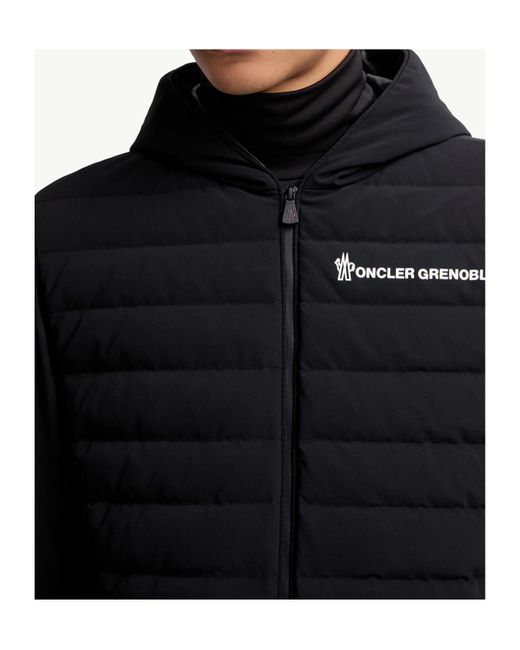 Moncler Black Grenoble Zip-Up Hooded Jacket for men