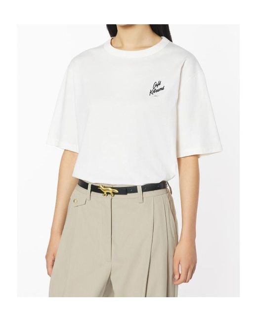 Maison Kitsuné White Cafe Kitsune Relax Tee-Shirt for men