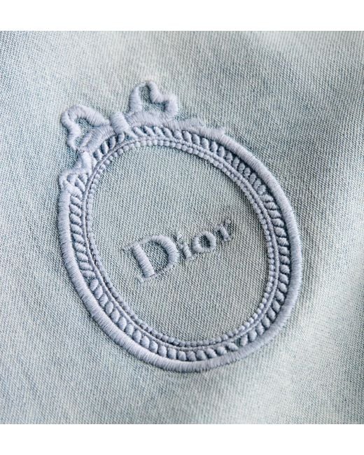 Dior Blue Médaillon Embroidered Blouse