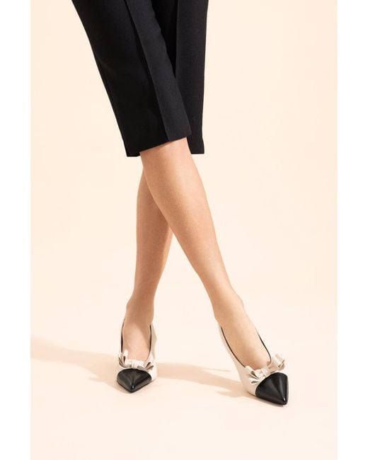 Chloé Metallic Chloé Bow Slingback Heeled Pumps
