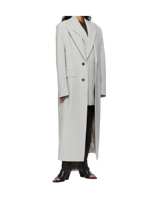 Jean Paul Gaultier Gray Double Layer Body Detail Coat