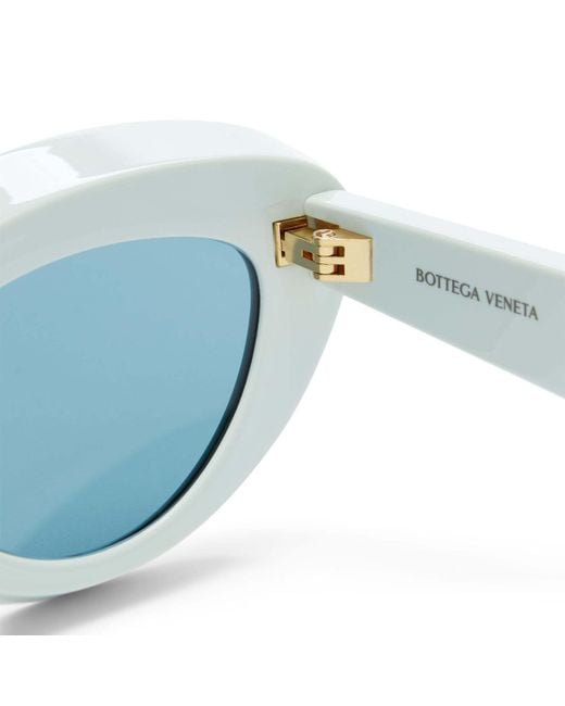 Bottega Veneta Blue Eyewear Cat Eye Frame Sunglasses