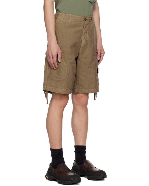 C P Company Green Logo Cargo Badge Bermuda Shorts Bermuda, Short for men