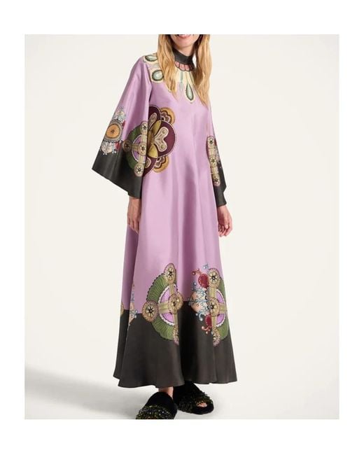 LaDoubleJ Pink Bell-Sleeve Maxi Dress