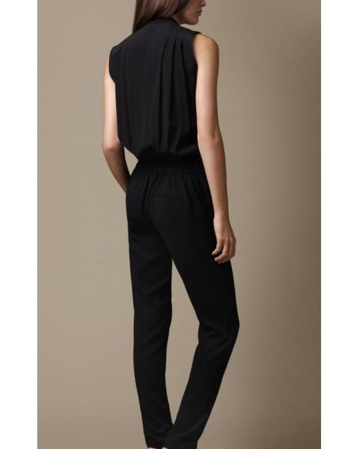 Burberry Black Strapped Sleeveless Jumpsuit