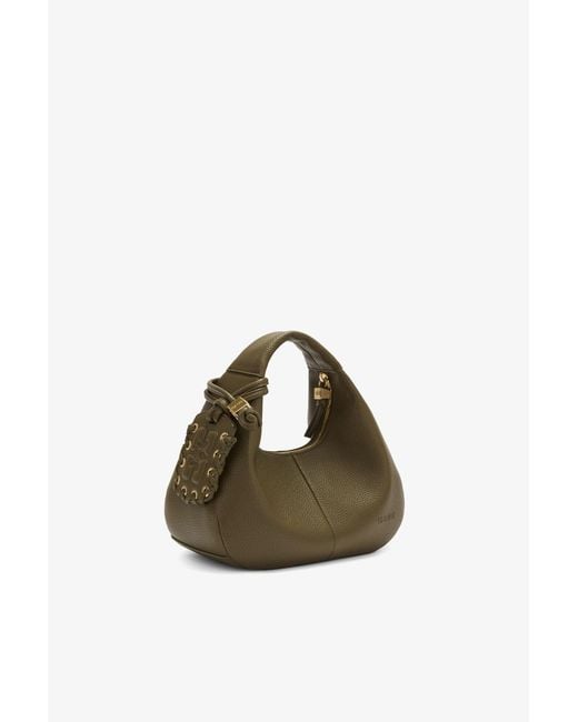 Ganni Green Mini Hobo Bag