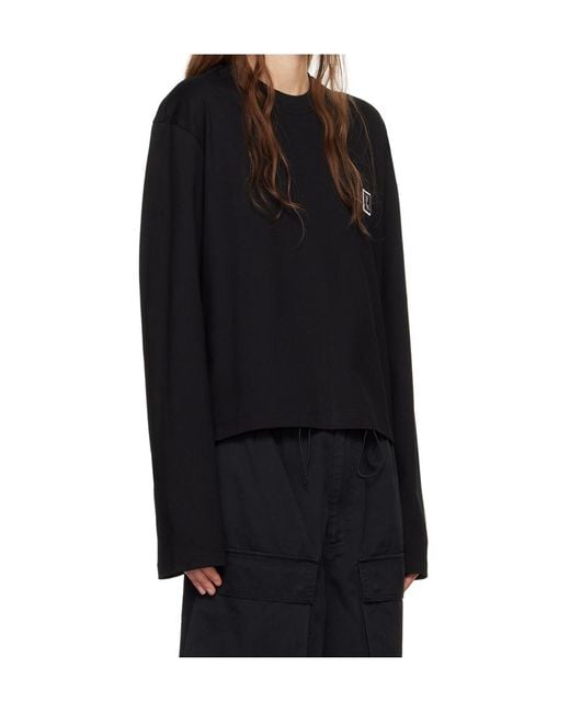 Wooyoungmi Black Long-Sleeved T-Shirt