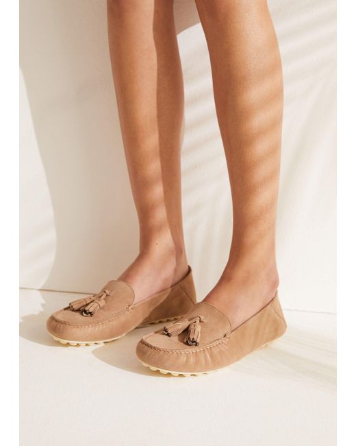 Loro Piana Natural Tassel Detailed Slip-On Loafers