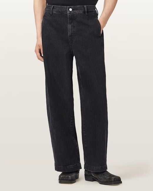 AllSaints Black Belt Loop Jeans for men