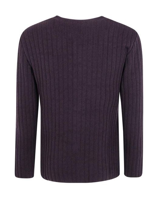 Lardini Blue Long Sleeve Buttoned Cardigan for men