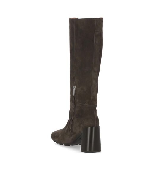 Hogan Brown Knee-High Boots