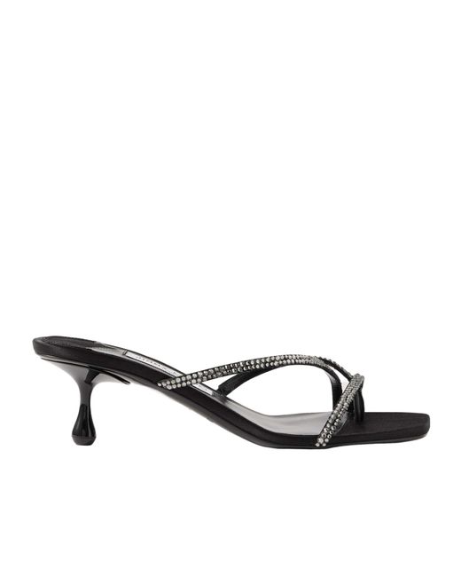 Jimmy Choo Black Square Toe High Heel Sandals
