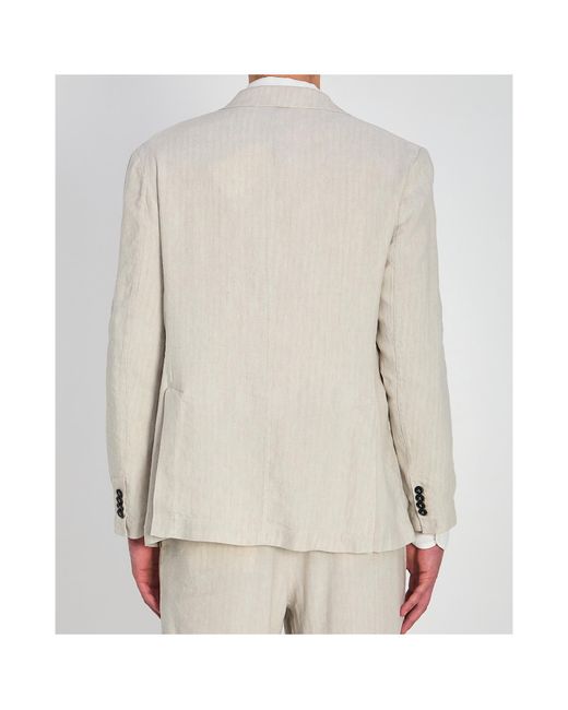 Barena White Single-Breasted Jacket for men