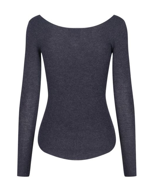 Isabel Marant Blue Izzie Boat Neck Jumper