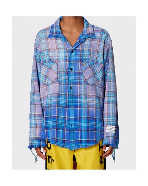 GALLERY DEPT. Blue Marley Flannel Shirt for men