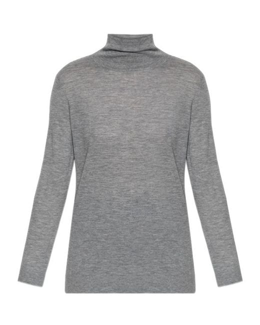 Lisa Yang Gray Danette Turtleneck Knitted Jumper