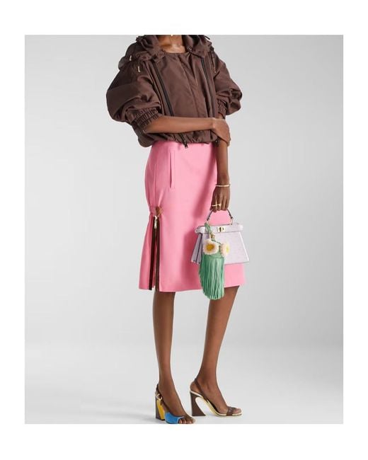 Fendi Green Fringed Bag Bugs Charm