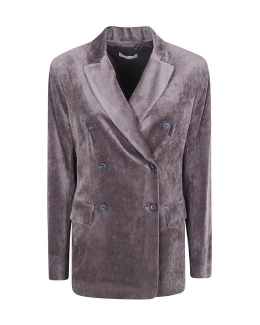 Antonelli Purple Double-Breasted Blazer