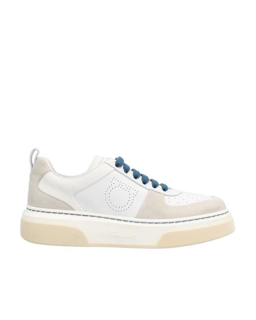 Ferragamo White Ferragamo Cassina Gancini Sneakers