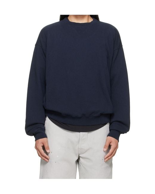Maison Margiela Blue Double Layered Sweatshirt for men