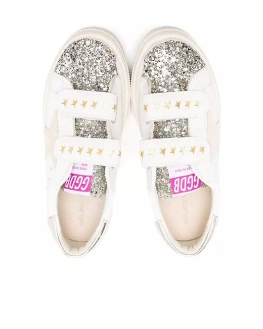 Golden Goose Deluxe Brand White Logo Sneakers