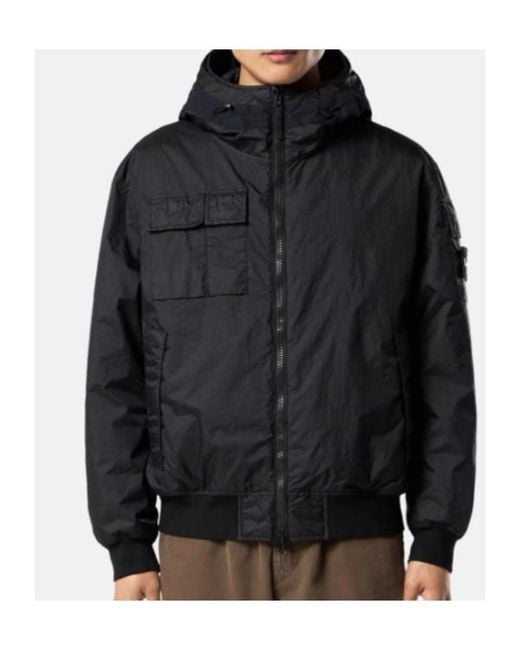 Stone Island Black Zipped Jacket for men
