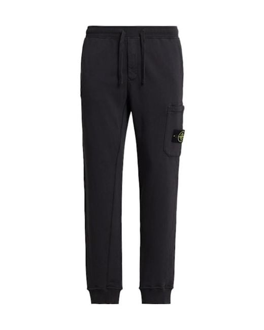 Stone Island Black Cotton Sweatpants for men