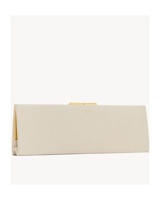 Saint Laurent Natural Midnight Large Clutch