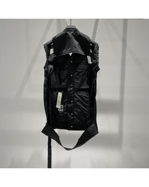 Rick Owens Black Logo Vest Casual Jacket