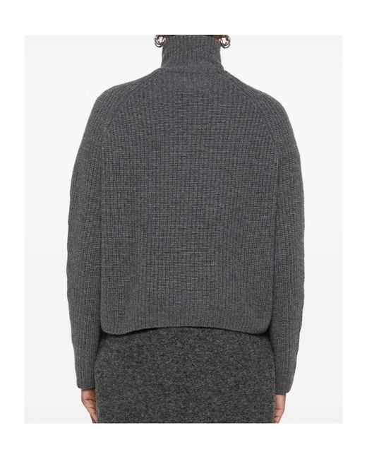 Lisa Yang Gray Zip-Up Cardigan