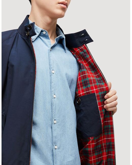 Baracuta Blue G 9 Harrington Zip-Up Bomber Jacket for men