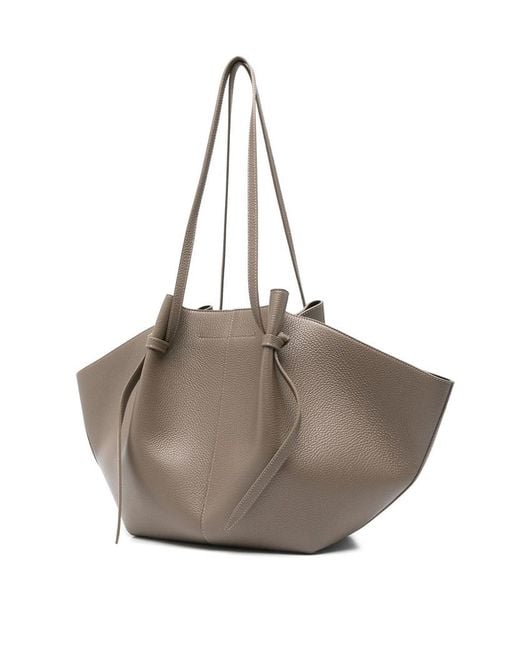 Yuzefi Gray Double-Handled Shoulder Bag