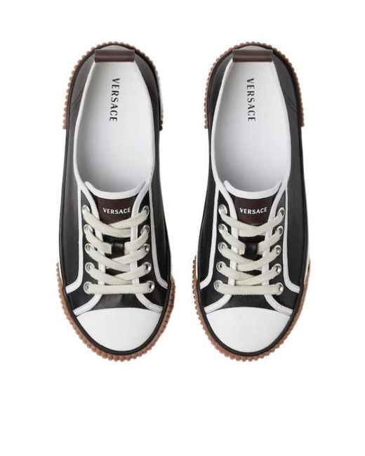 Versace Black Goliath Low-Top Sneakers for men