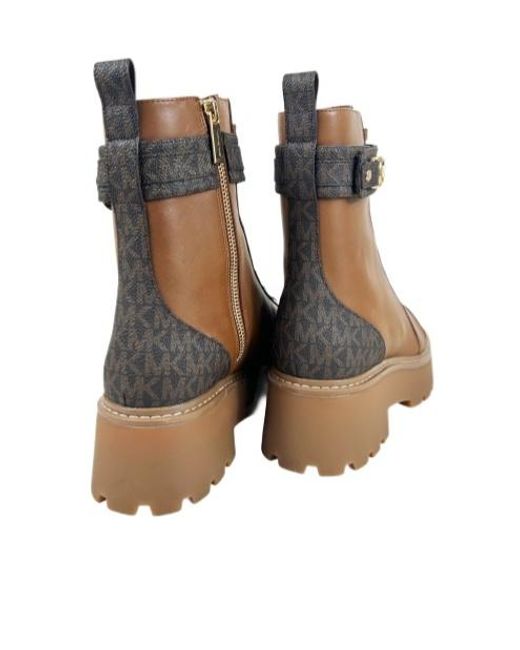 Michael Kors Brown Lace-Up Ankle Boots