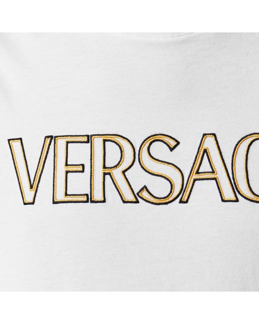 Versace White Logo T-Shirt for men