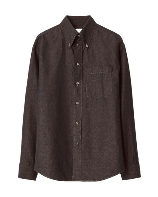 Lemaire Brown Button-Down Shirt for men