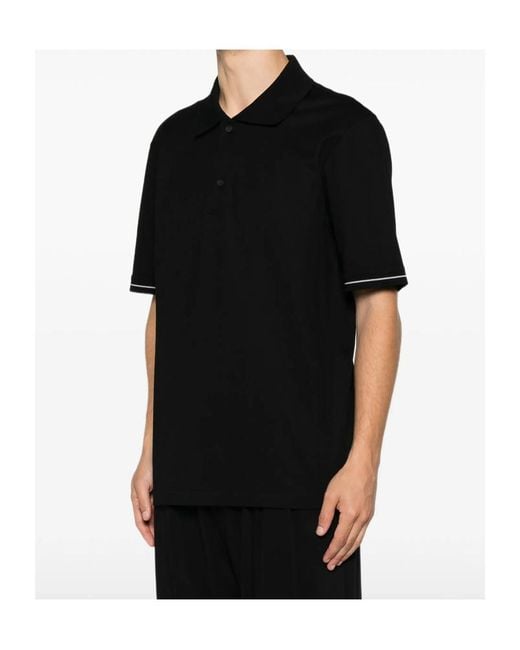 Ferragamo Black Short Sleeve Polo Shirt for men