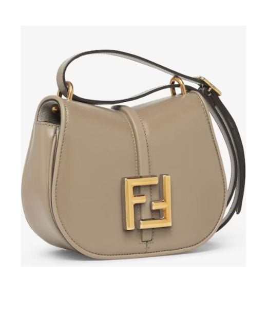 Fendi Natural C'Mon Small Satchel Bag