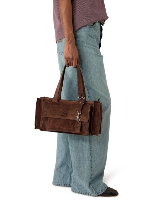 Miu Miu Brown Multi-Pocket Hand-Held Bag