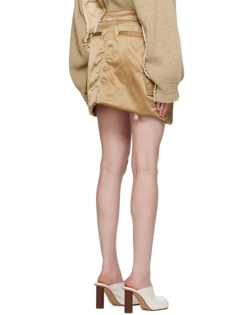 J.W. Anderson Brown Jw Anderson Padded Cargo Mini Skirt
