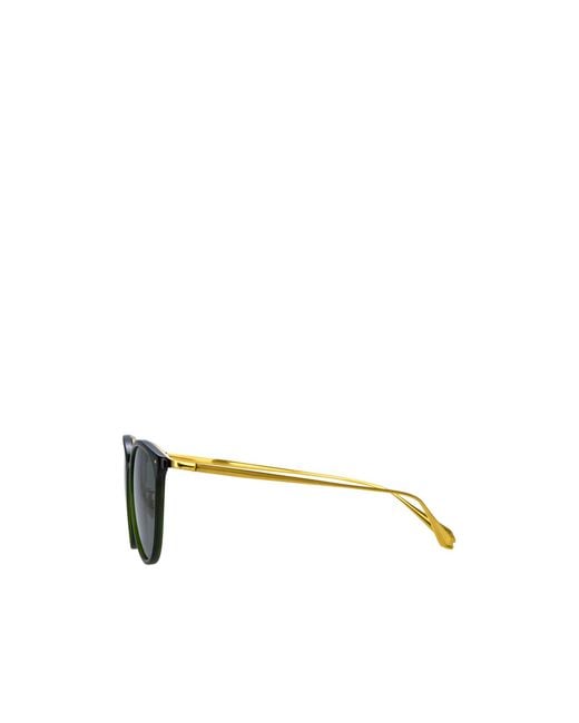 Linda Farrow Multicolor Oval Frame Sunglasses