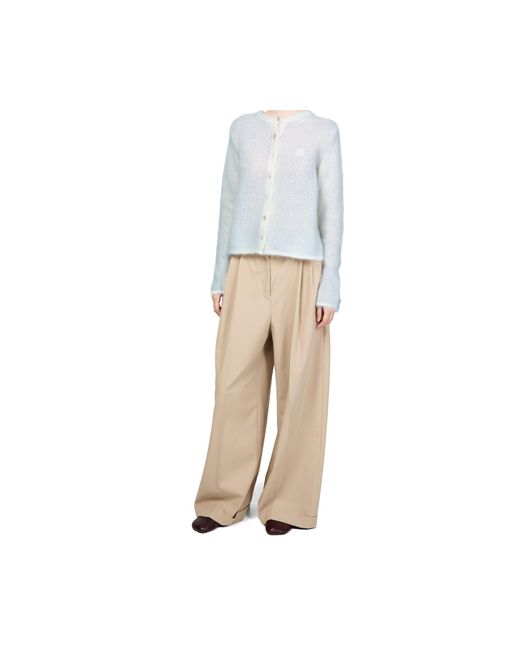 Loewe White Mohair Blend Cardigan