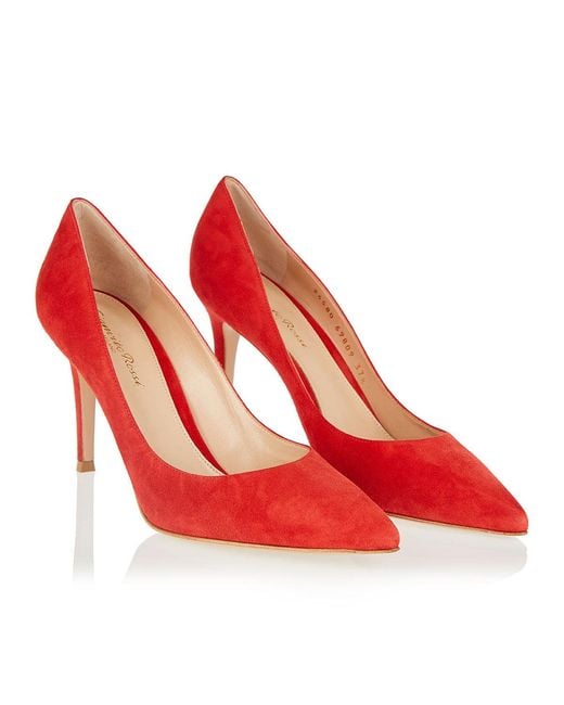 Gianvito Rossi Red Pointed-Toe Pumps