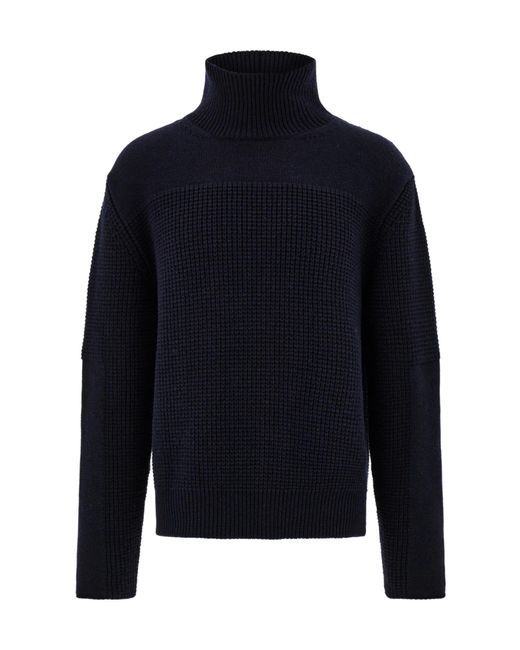 Ferragamo Blue High Neck Knitted Sweater for men