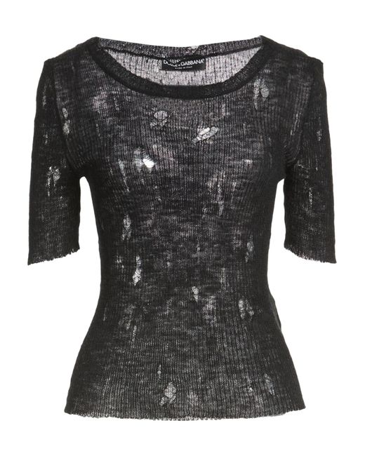 Dolce & Gabbana Black Solid Lightweight Sweater