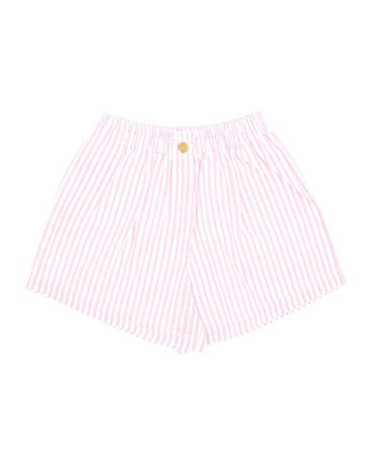 Forte_forte Pink Striped Relaxed Shorts