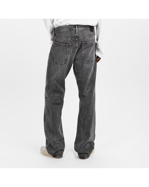 Acne Gray Straight Jeans for men