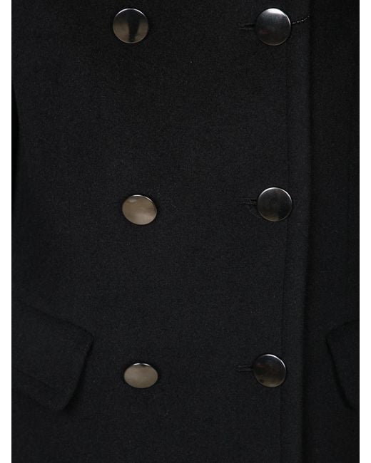 Tagliatore Black Double Breasted Coat